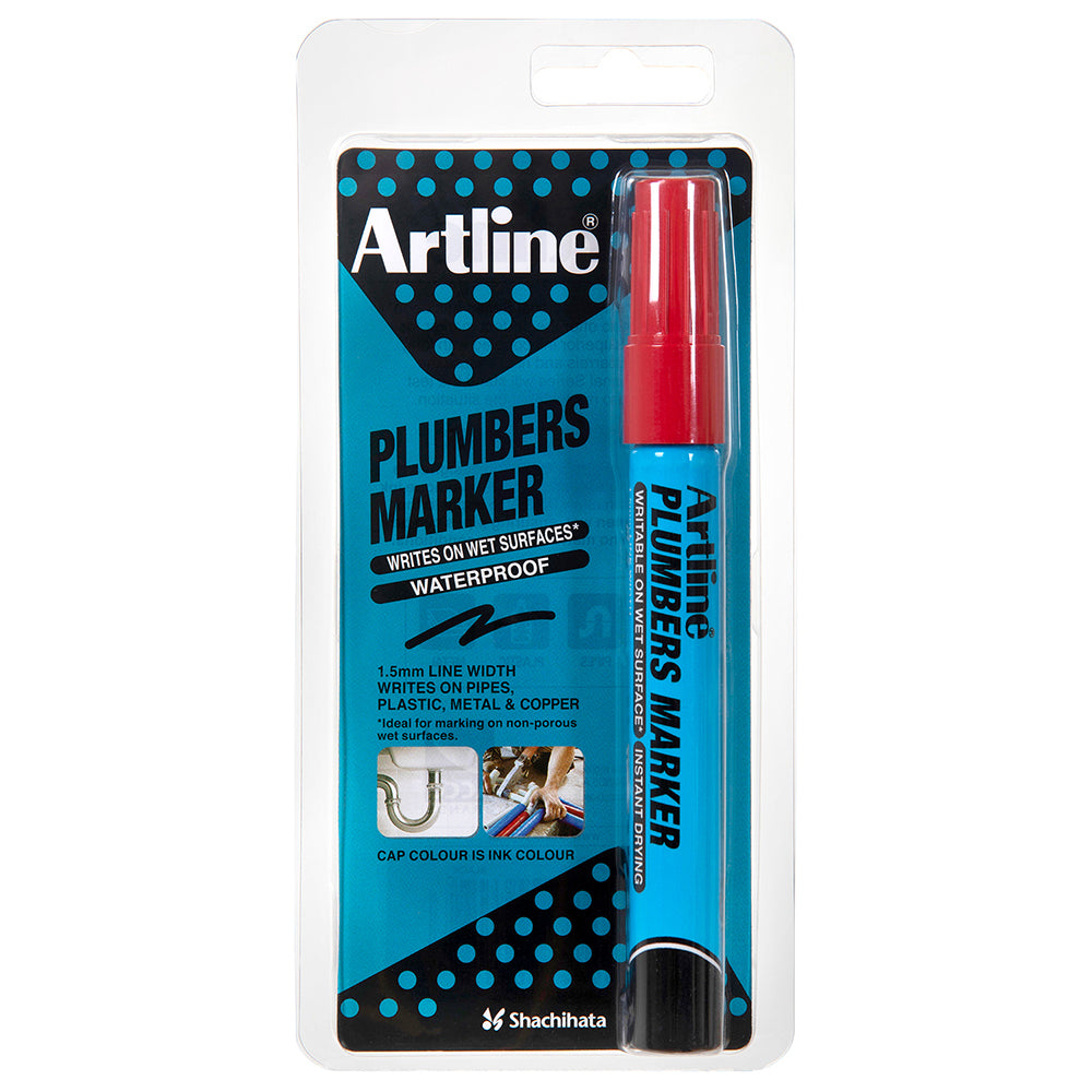 195502hs-12pk-artline-plumbers-permanent-marker-1-0mm-bullet-nib-red-hs