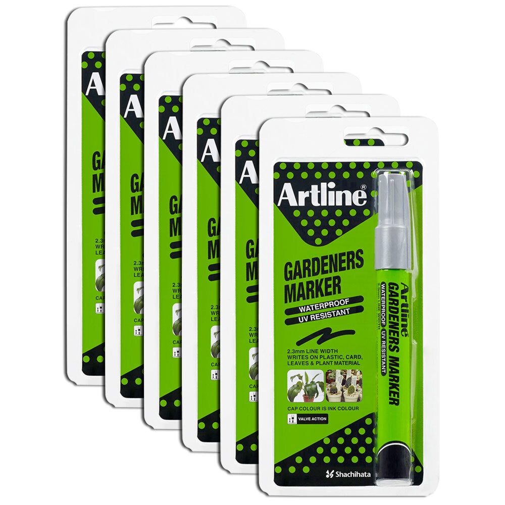 195762hs-12pk-artline-gardeners-permanent-marker-fade-resistant-silver-hs