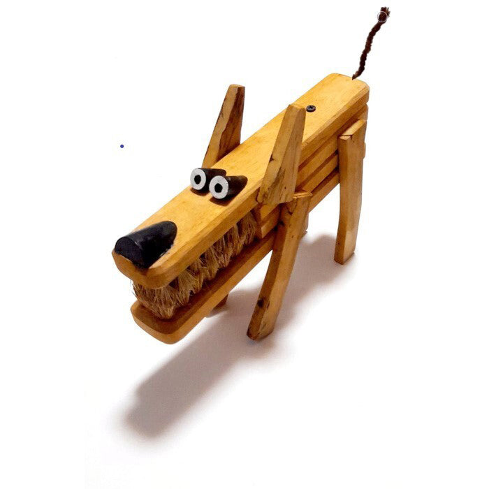 19806-brush-art-dog-35cm-outdoor-garden-home-decor-brown