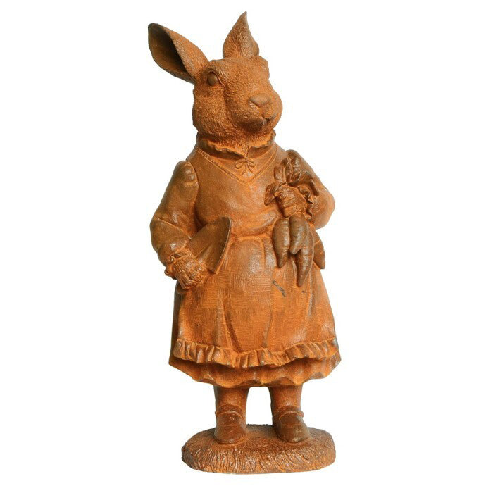 19998-willow-mother-rabbit-42cm-cast-iron-ornament-garden-decor-large