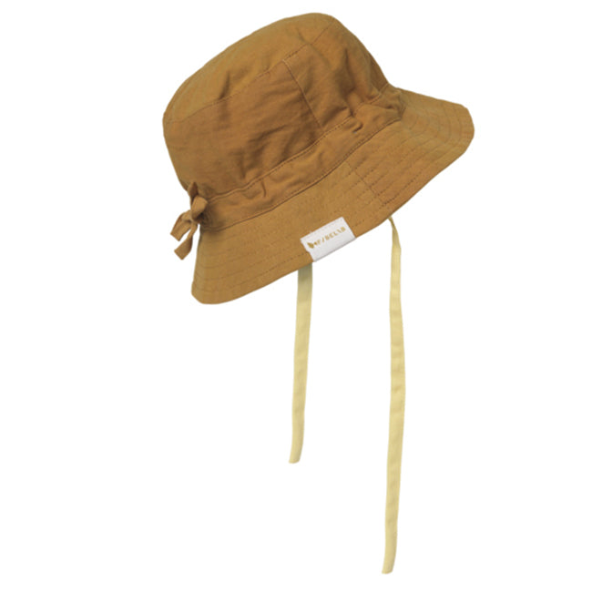 20062382970-12-fabelab-cotton-bucket-hat-kids-0-12m-ochre-pale-yellow