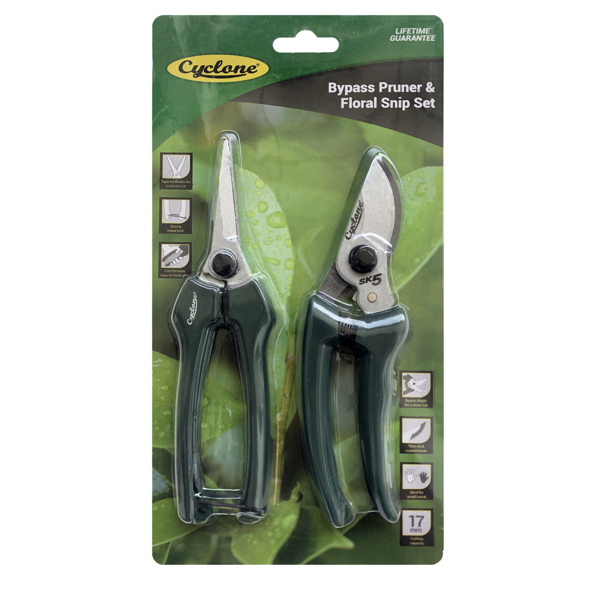 20108327-2pc-cyclone-pruner-bypass-floral-snip-set-plant-flowers-cutting-gardening