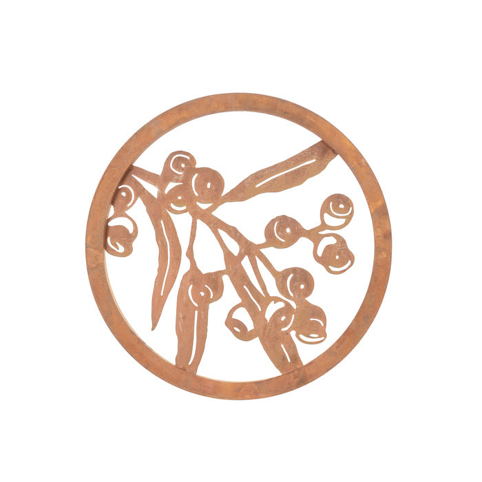 20284-wall-art-60cm-gumnut-corten-steel-ornament-decor-large