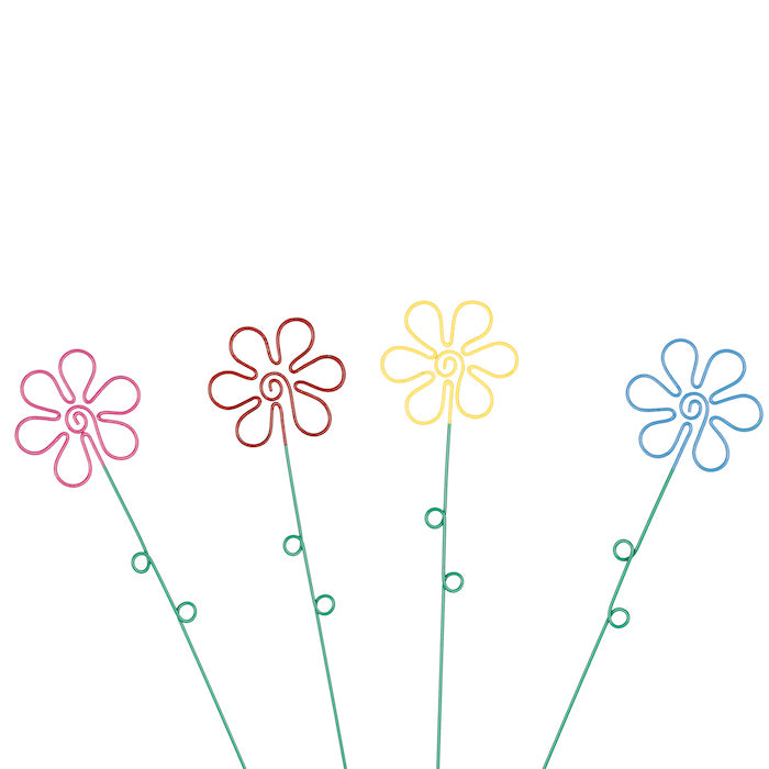20857-flower-sticks-8cm-wire-metal-ornament-outdoor-decor