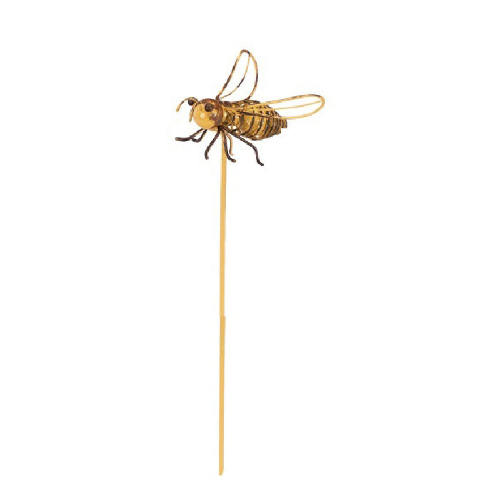20895-bee-wire-on-stick-6-5cm-metal-outdoor-ornament-decor