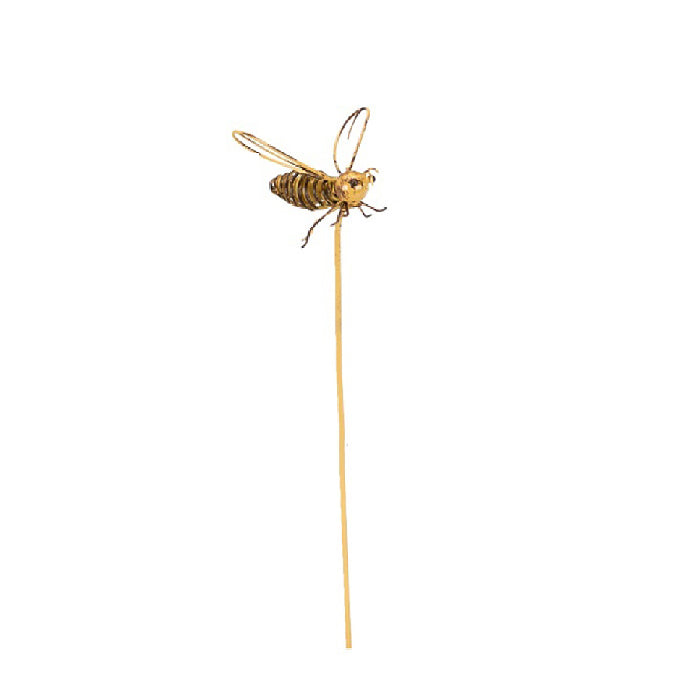 20901-bee-wire-on-stick-6-5cm-metal-outdoor-ornament-decor-medium