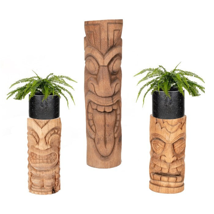 21786-tiki-statue-50cm-coconut-log-garden-ornament-decor-small-natural