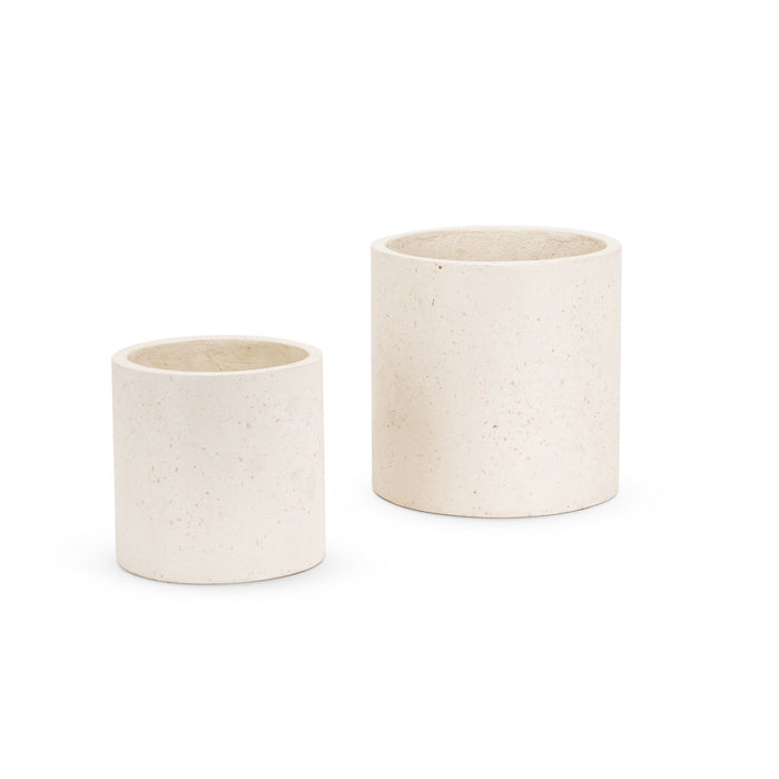 21830-2pc-terrazzo-10-20cm-pot-planter-garden-decor-set-white