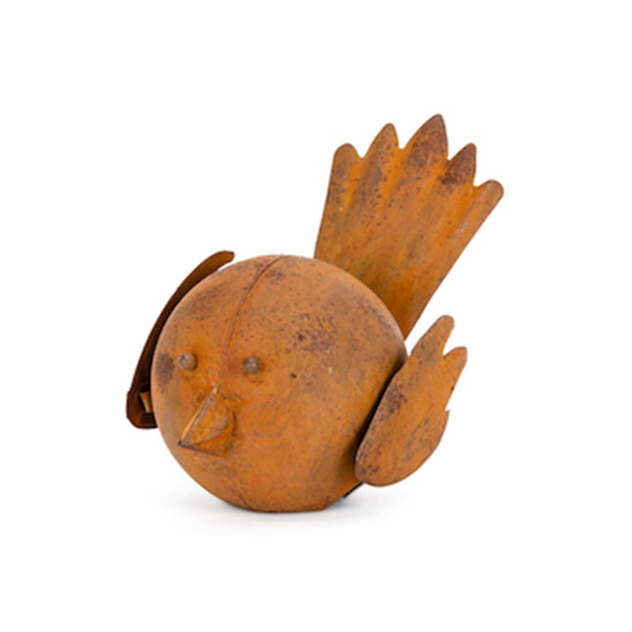 22141-tweety-9cm-pot-sitter-rust-metal-garden-decor-small-brown