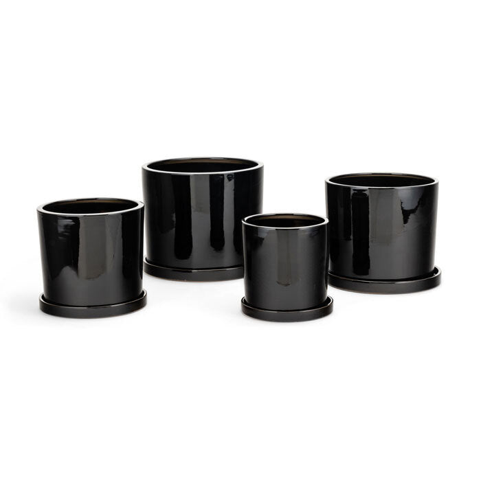 22264-4pc-cylindrical-pot-planter-w-saucer-set-garden-decor-black