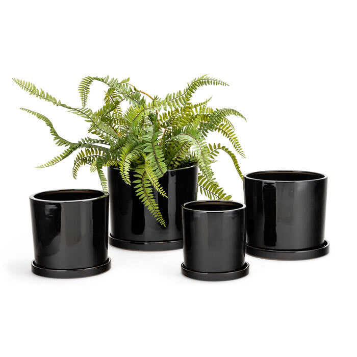 22264-4pc-cylindrical-pot-planter-w-saucer-set-garden-decor-black
