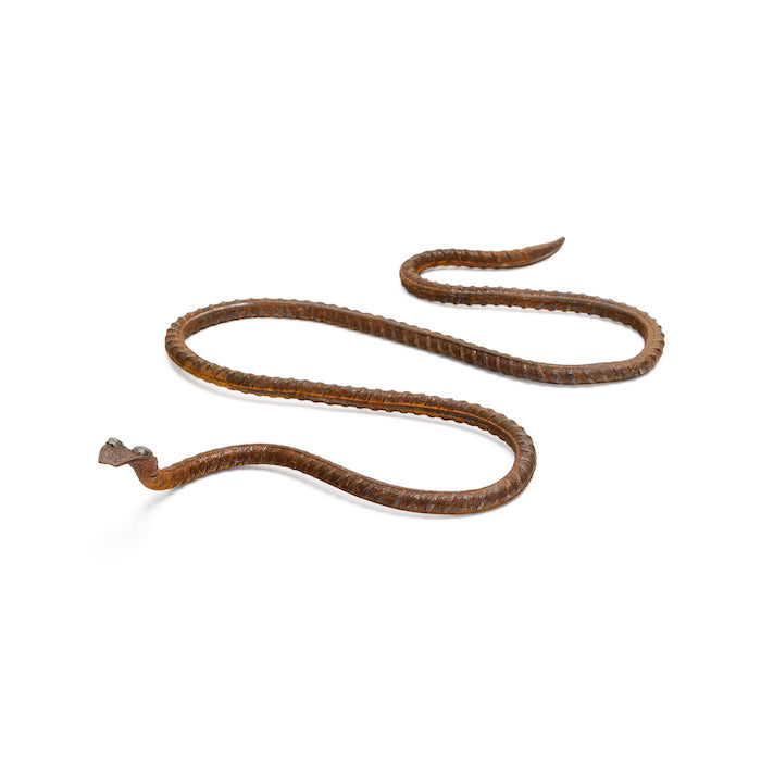 22387-snake-rust-metal-40cm-outdoor-ornament-garden-decor