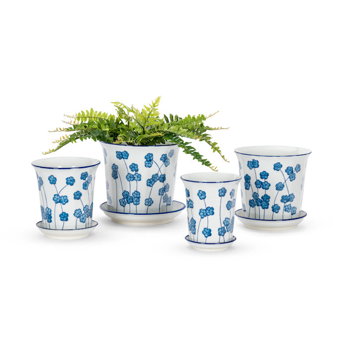22622-4pc-fluted-flowers-pot-planter-w-saucer-mid-blue-white