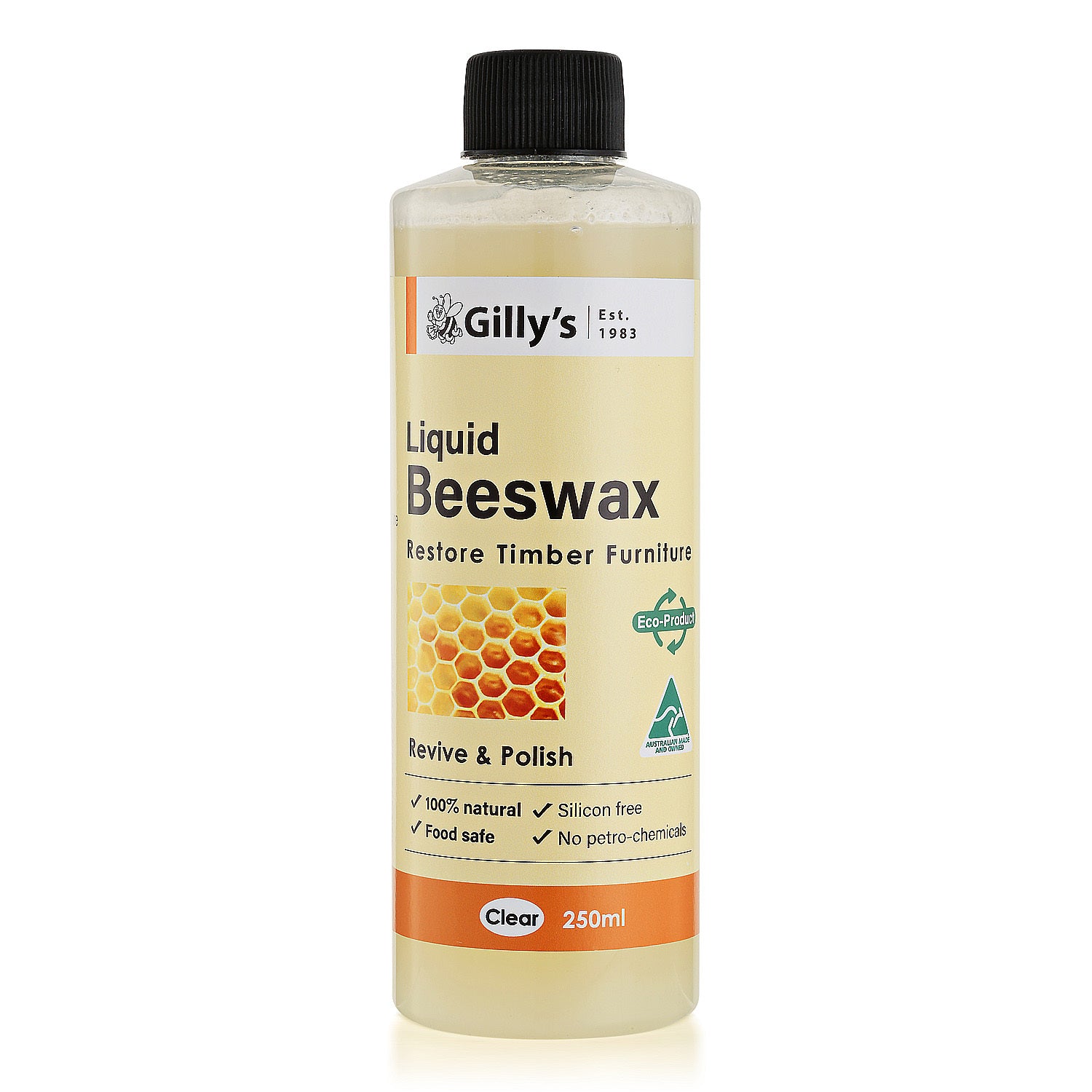 23011-gillys-250ml-liquid-beeswax-revive-polish-for-timber-furniture