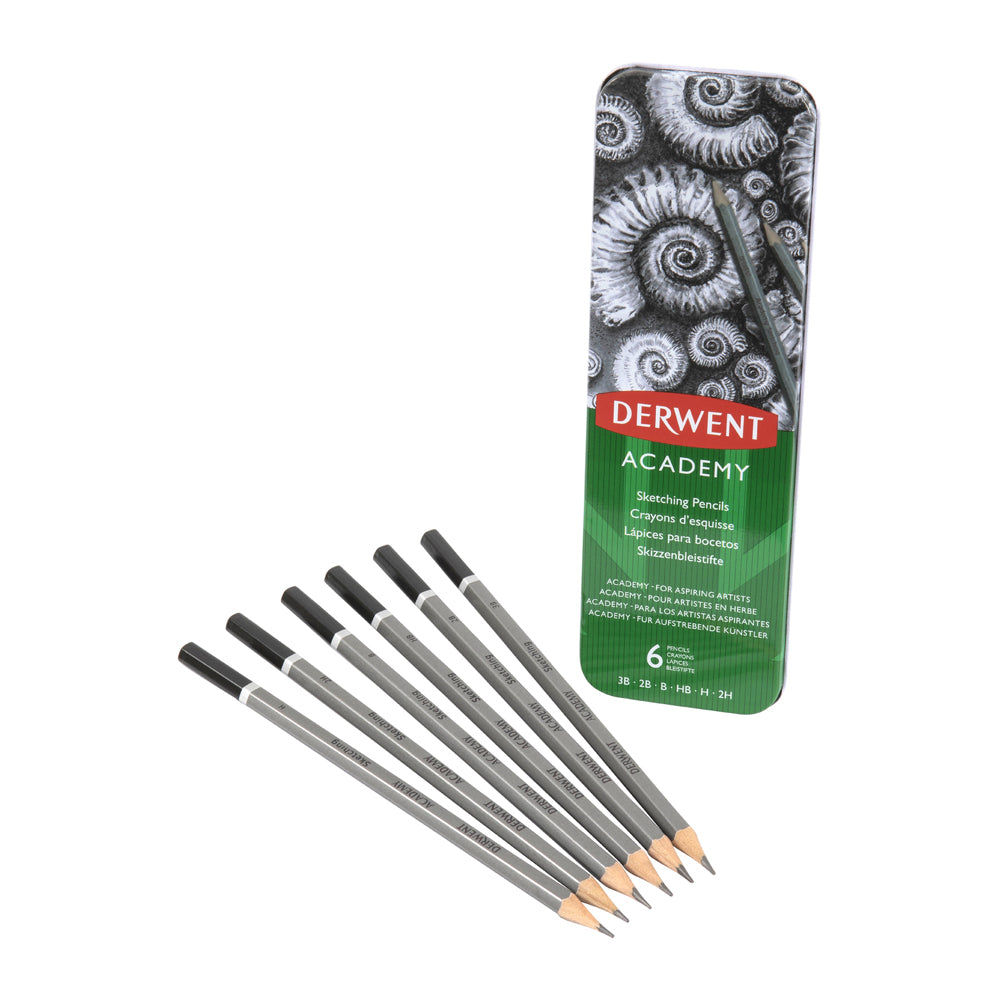 2301945f-derwent-academy-art-craft-hexagonal-sketch-pencil-tin-6pc