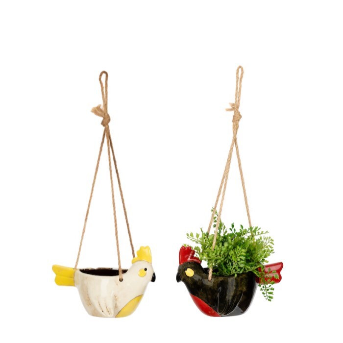 23582-hanging-cocky-22cm-pot-planter-w-jute-hanger-assorted