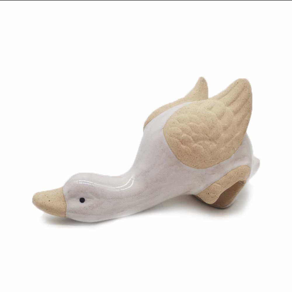 23957-pot-sitter-duck-12cm-animal-ornament-garden-decor-white