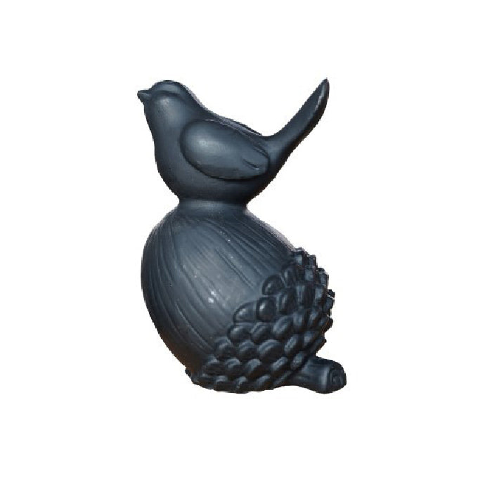 24503-birds-on-acorn-nut-cast-iron-black-ornament-decor-assorted