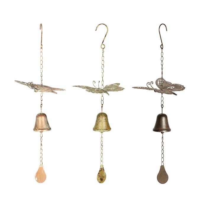 24718-chain-butterfly-w-bell-53cm-hanging-garden-ornament-decor-assorted