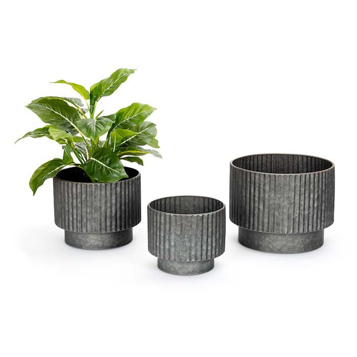 24886-3pc-pot-round-ribbed-outdoor-planter-yard-patio-garden-decor-charcoal