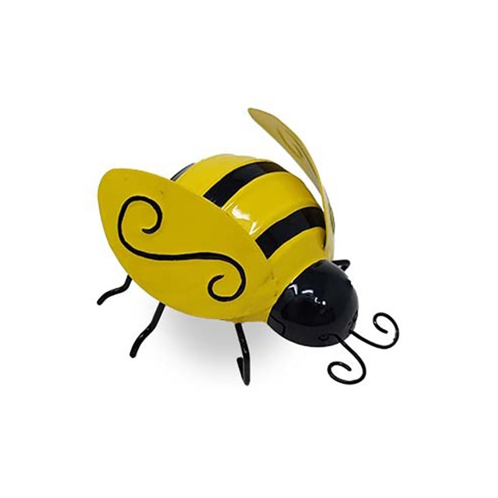 25036-bee-10cm-pot-sitter-garden-planter-ornament-decor-small-yellow