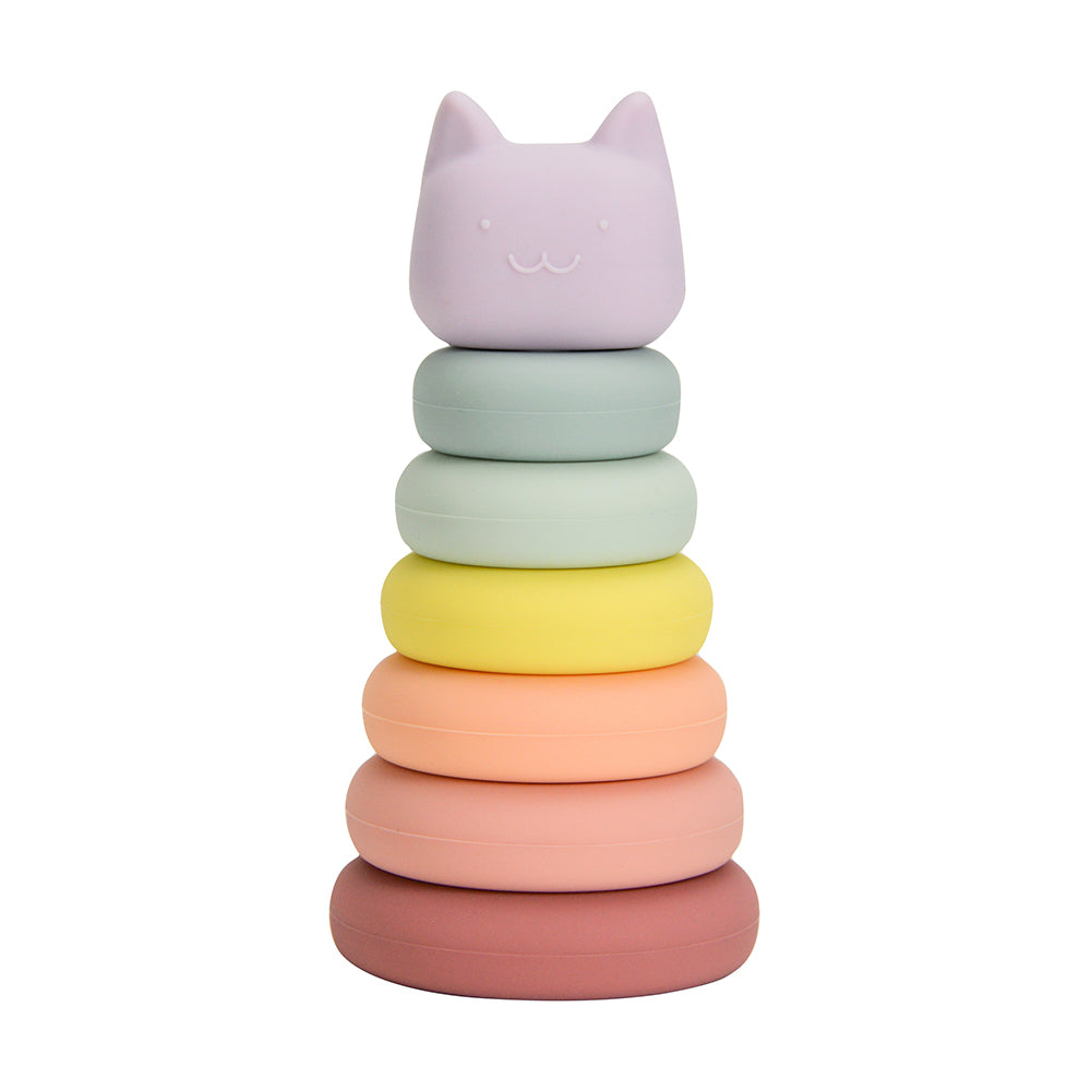 27sc-7pc-annabel-trends-silicone-cat-stackables-baby-teether-toy-0m