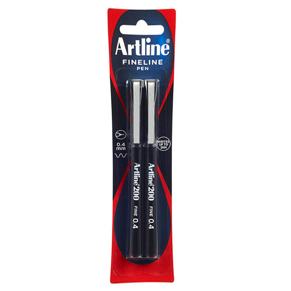 2826733-2pc-artline-fineline-0-4mm-pen-black