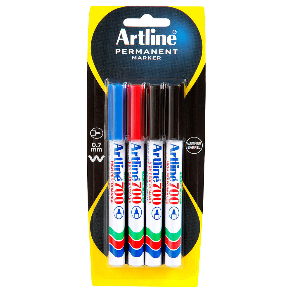 2866227-4pc-artline-700-0-7mm-permanent-marker-assorted