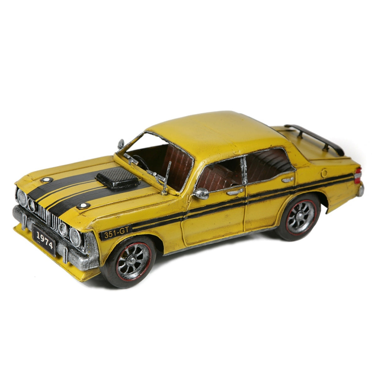 30377-boyle-30cm-ford-xy-gt-car-metal-ornament-home-decor-yellow-black