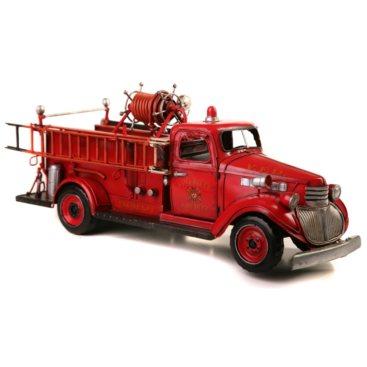30407-boyle-45cm-chevy-fire-truck-metal-ornament-home-decor-red
