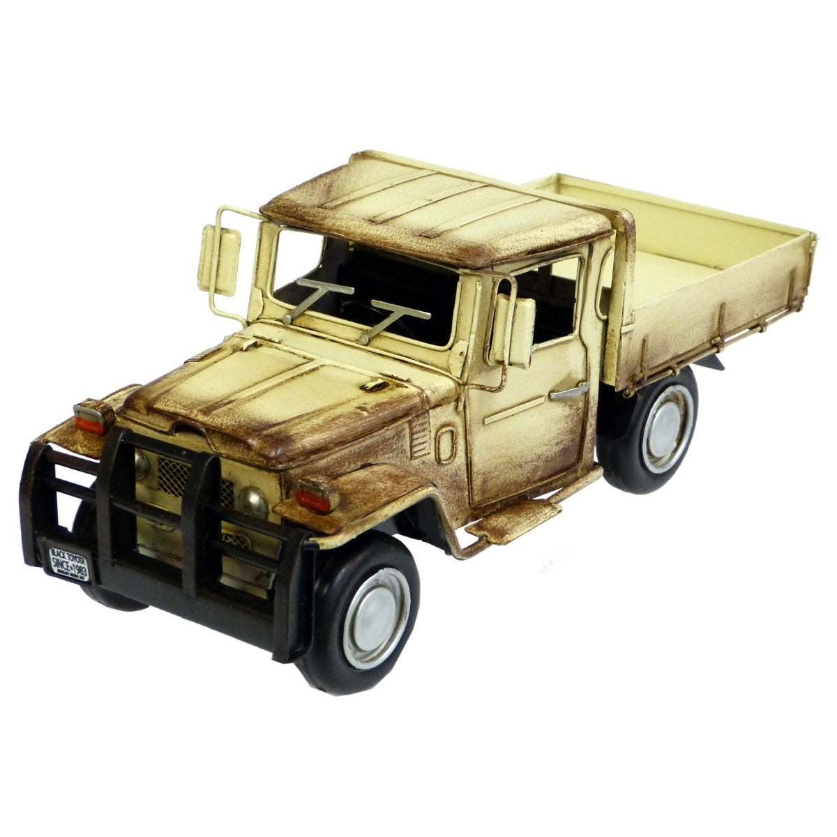 30438-boyle-29cm-toyota-land-cruiser-ute-metal-ornament-decor-yellow