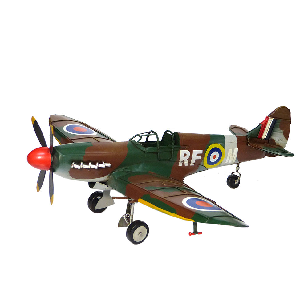 30684-boyle-46cm-ornament-1940-spitfire-plane-metal-decor