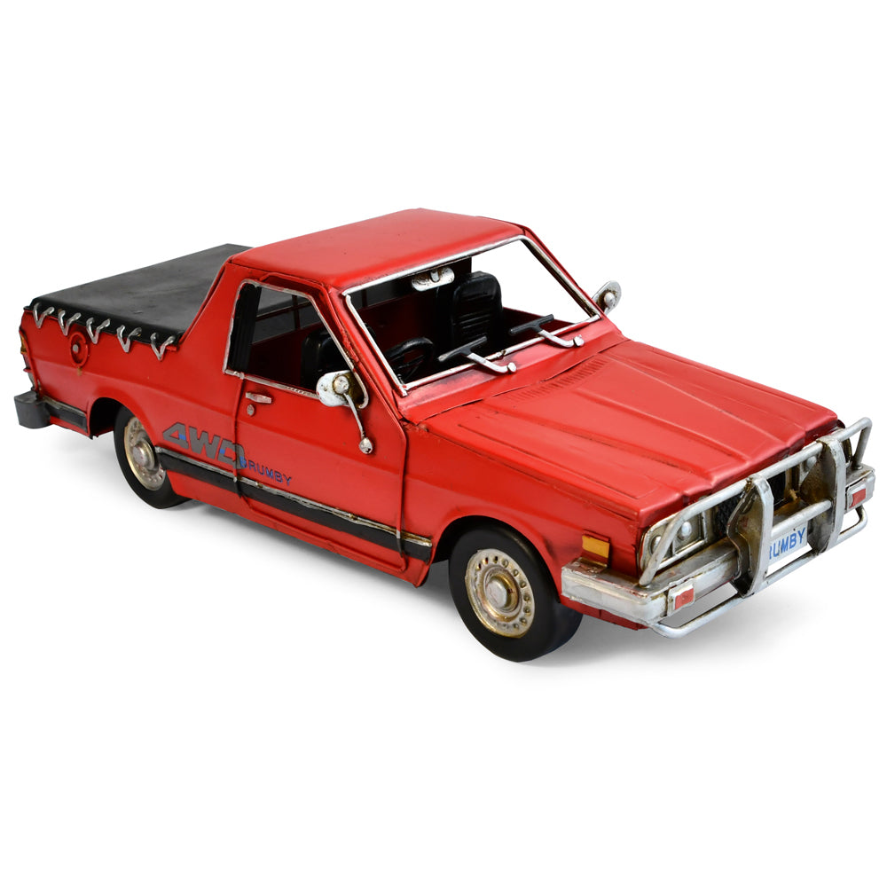 30712-boyle-1986-subaru-brumby-ute-metal-ornament-red-33cm