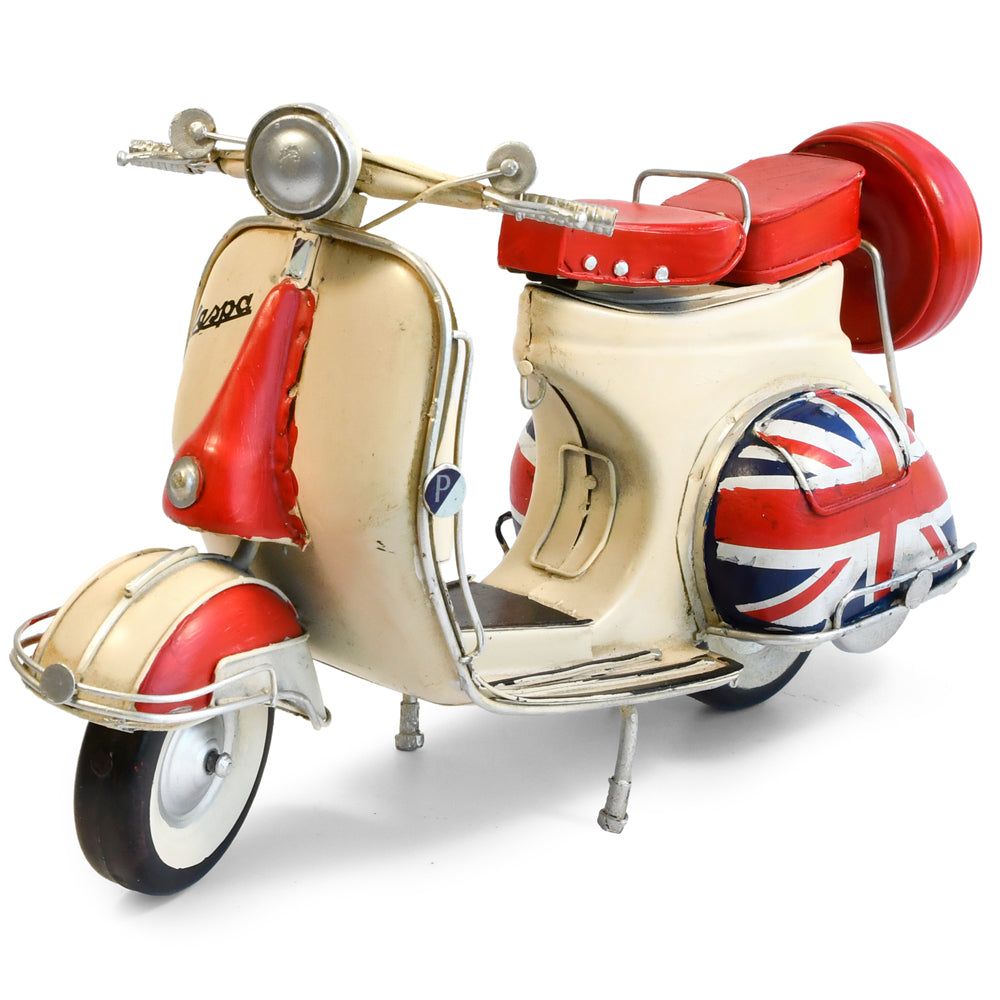 30719-boyle-uk-flag-vespa-scooter-metal-ornament-cream-red-30cm