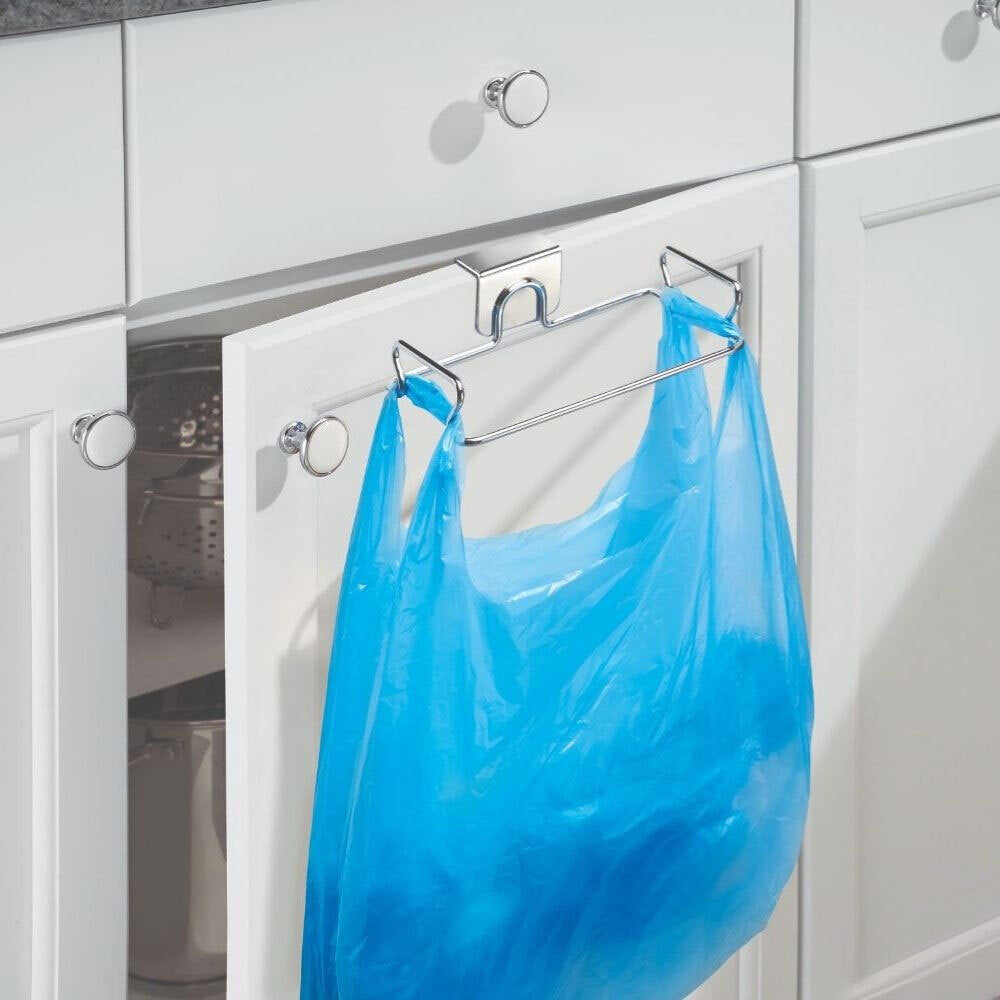 34110-idesign-18-5cm-classico-over-cabinet-rubbish-bag-holder-silver