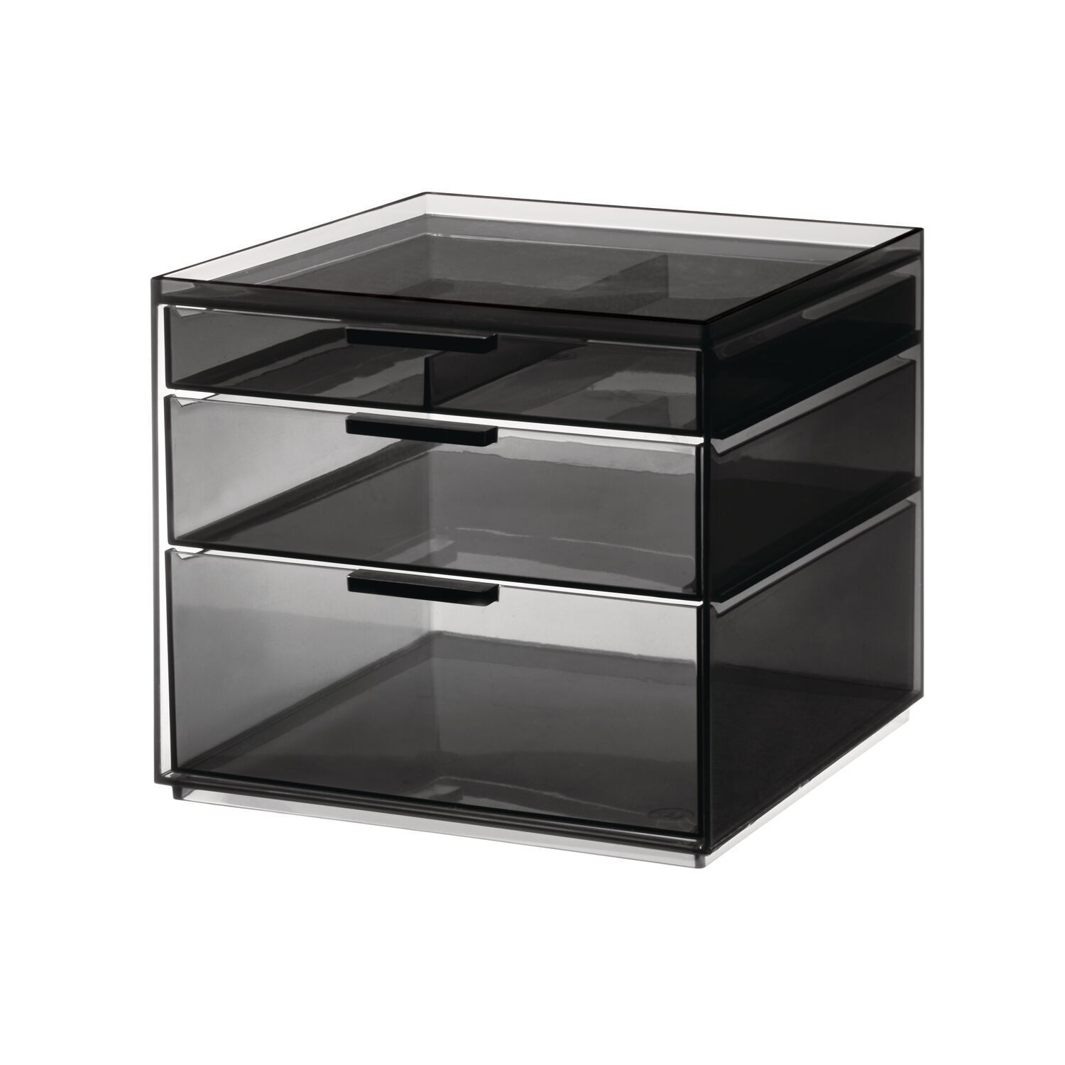 40209-idesign-3-drawer-20-95cm-tall-cosmetic-organiser-smoke-matte-black