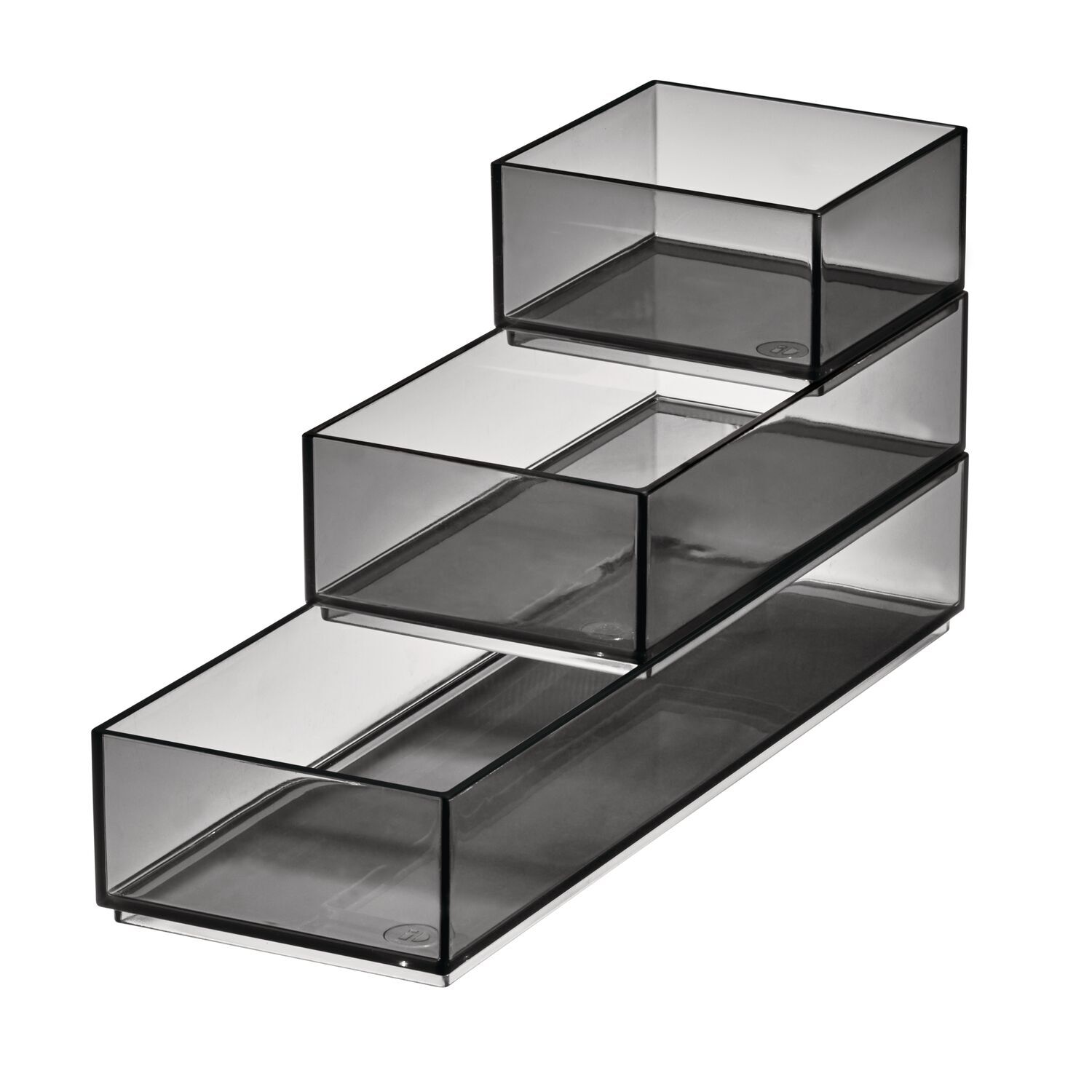 40279-3pc-idesign-stack-slide-cosmetic-makeup-organisers-smoke-matte-black