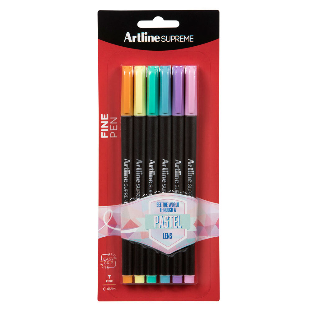 4036360-6pc-artline-supreme-0-4mm-fine-pens-assorted-pastel-colours
