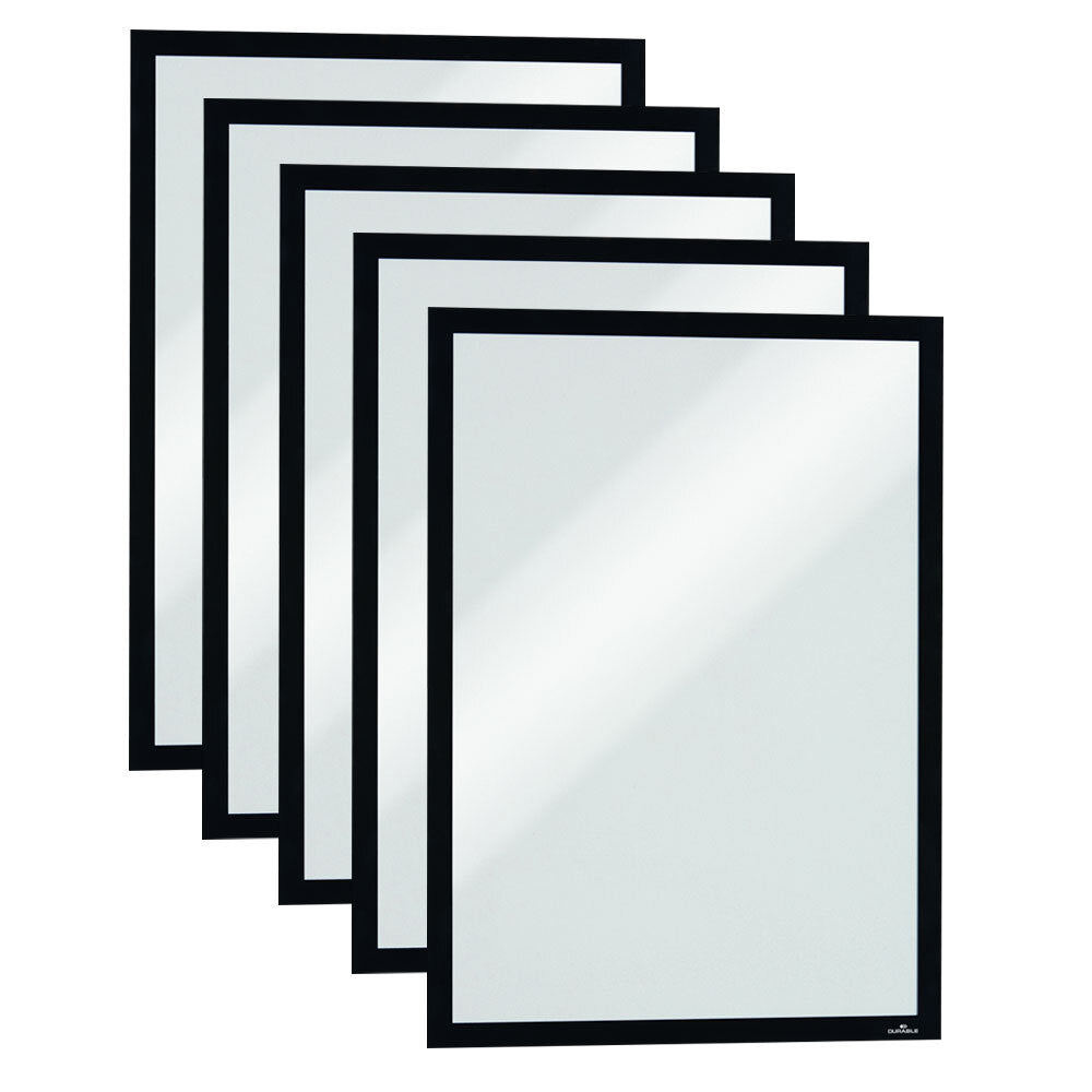 486801-5pc-durable-duraframe-magnetic-sign-holder-a3-black