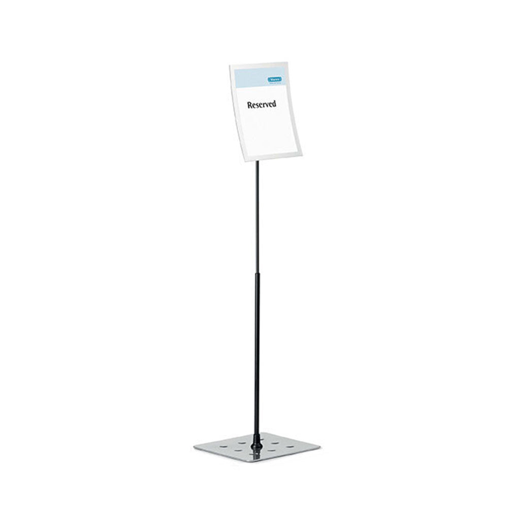 498123-durable-duraview-floor-stand-a4-display-w-magnetic-frame-silver
