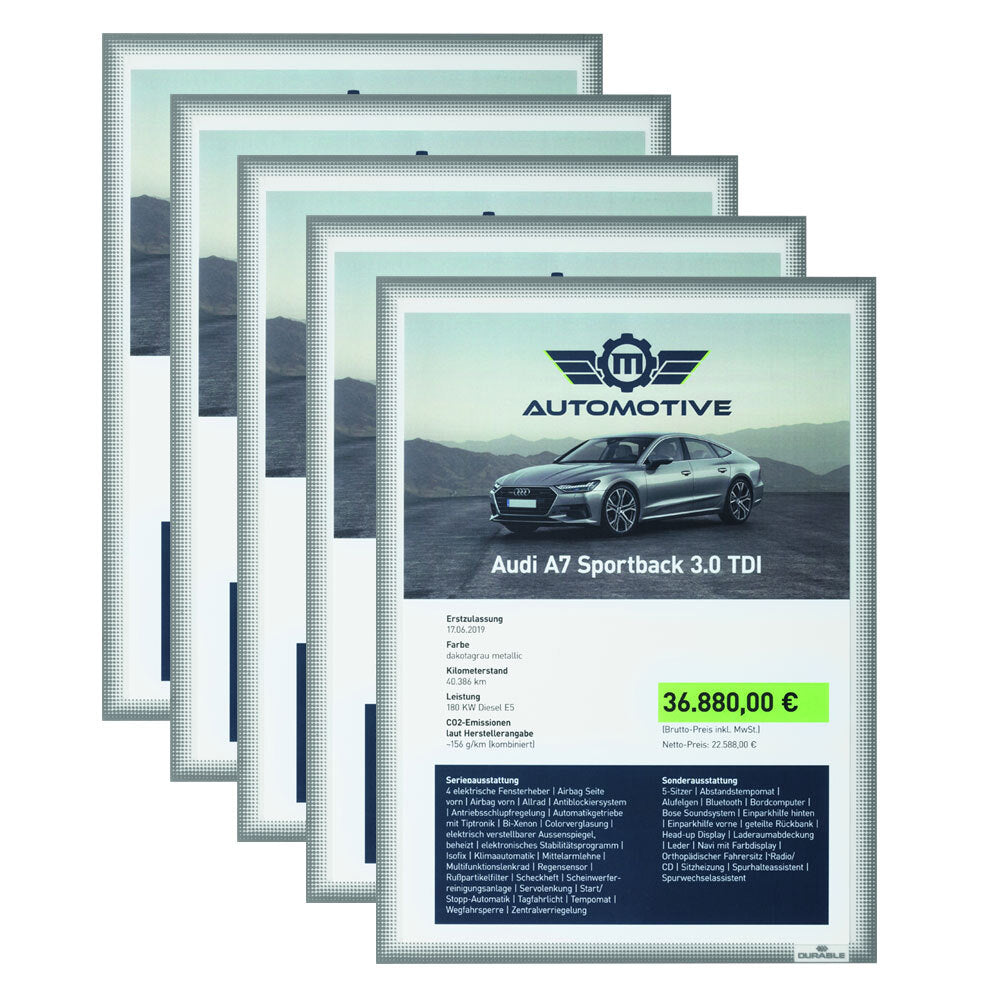 501457-5pc-durable-duraframe-info-static-cling-pocket-a4-grey