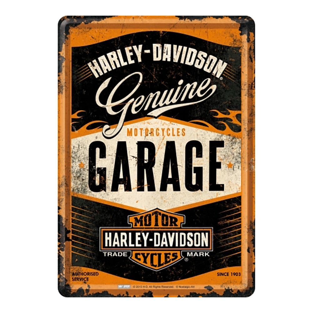5110281-nostalgic-art-metal-mailing-postcard-harley-davidson-garage-10x14cm