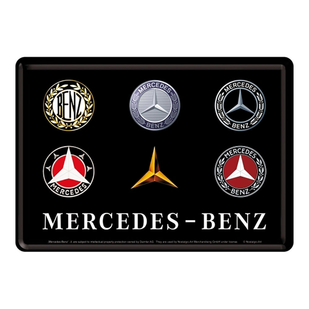 5110318-nostalgic-art-metal-mailing-postcard-mercedes-benz-logo-evolution-10x14cm