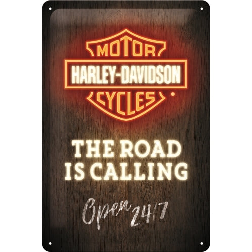 5122294-nostalgic-art-20x30cm-medium-metal-wall-hanging-sign-harley-davidson-road-is-calling