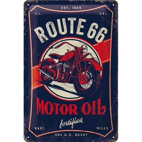 5122315-nostalgic-art-route-66-motor-oil-20x30cm-medium-metal-tin-sign