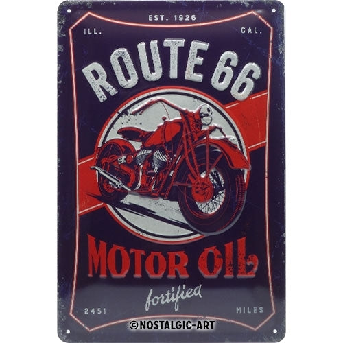 5122315-nostalgic-art-route-66-motor-oil-20x30cm-medium-metal-tin-sign