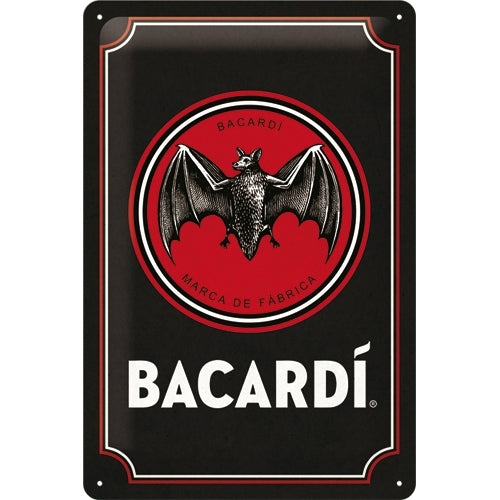 5122319-nostalgic-art-bacardi-logo-20x30cm-medium-metal-tin-sign-black