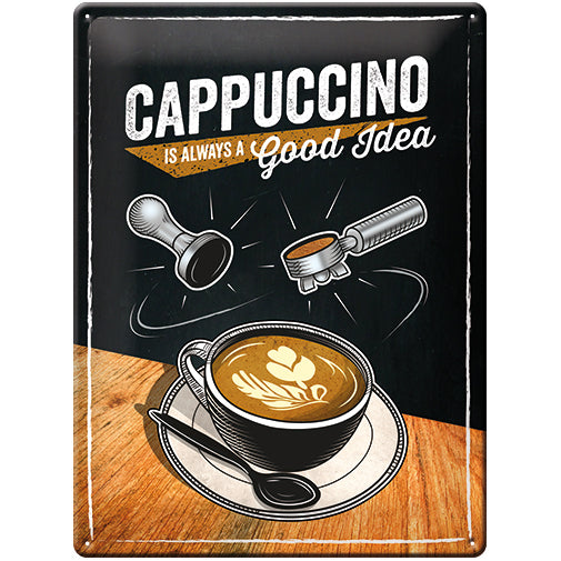 5123237-nostalgic-art-cappuccino-good-idea-30x40cm-large-metal-tin-sign
