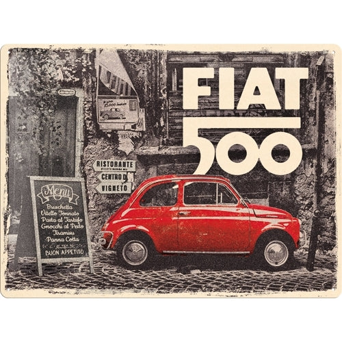 5123295-nostalgic-art-fiat-500-red-car-30x40cm-large-metal-tin-sign