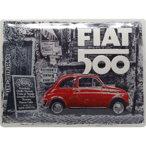 5123295-nostalgic-art-fiat-500-red-car-30x40cm-large-metal-tin-sign